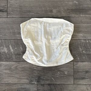 NWT H&M Linen Blend Strapless Top